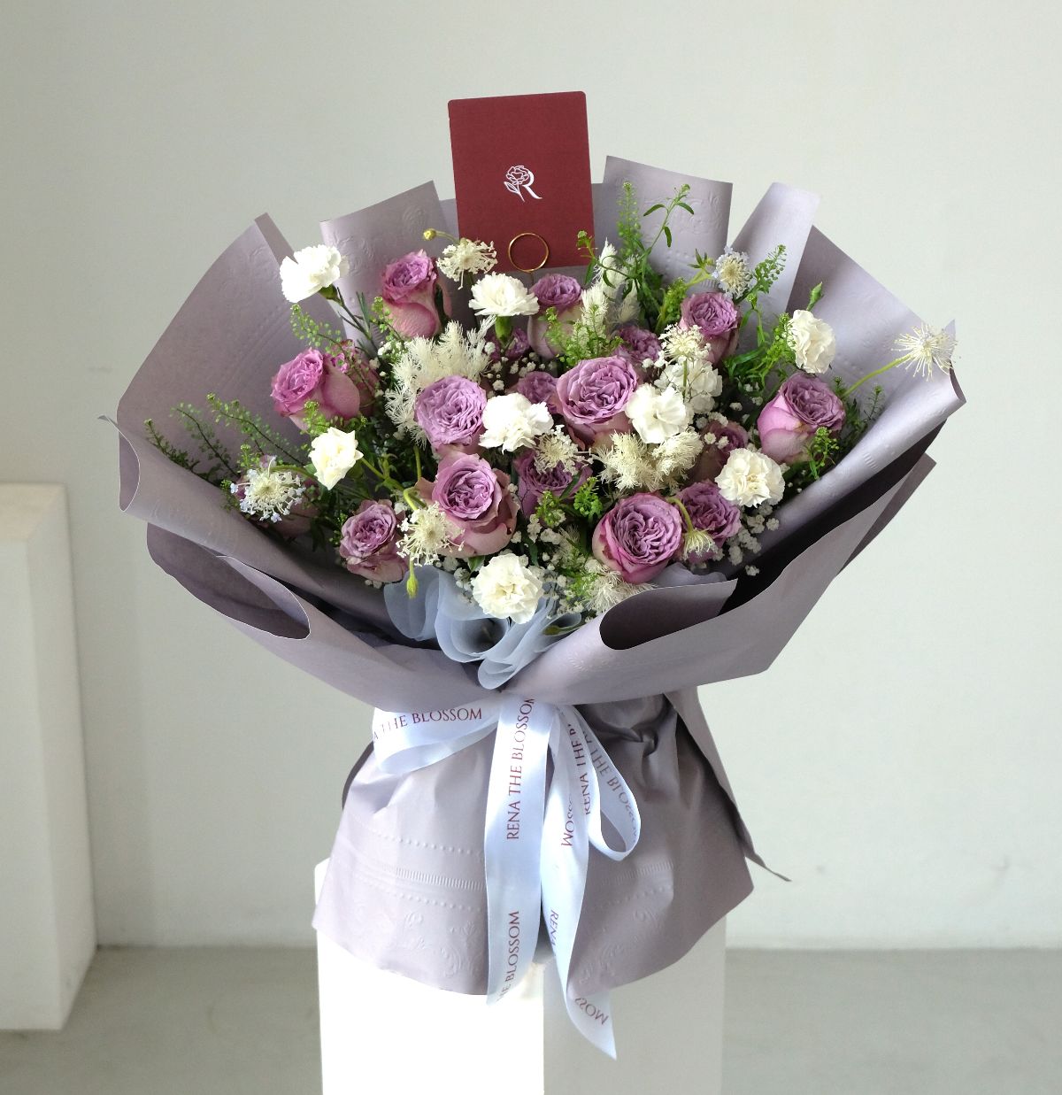 Midnight Iris - Lilac trachymenes, dolcetto & carnation — midnight iris bloom. - Rena The Blossom Jakarta